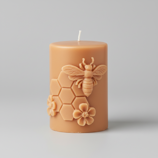 Bougie cire d'abeille longue durée